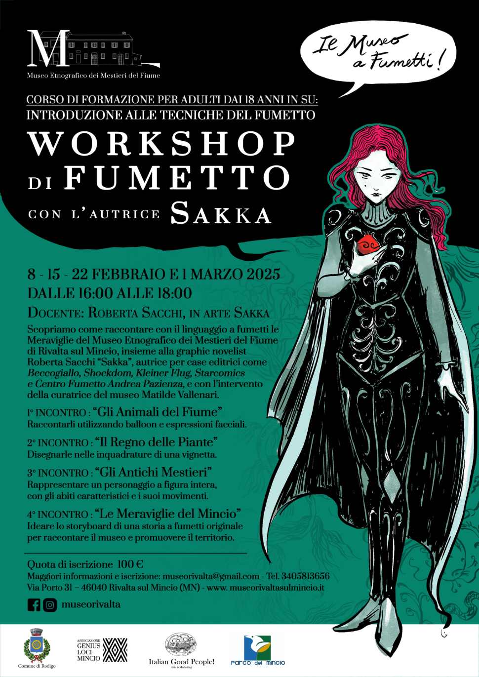 Sab 08 Feb - PR Mincio - “Gli animali del fiume” - Workshop di fumetto al Museo Etnografico dei Mestieri del Fiume