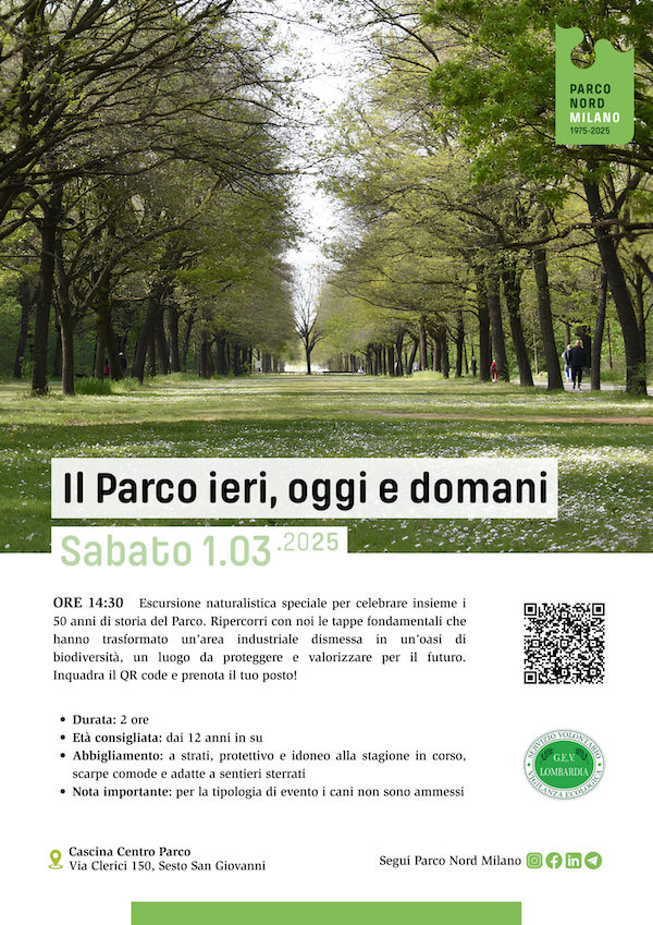 Sab 01 Mar - PR Nord Milano - Il Parco ieri, oggi e domani (Speciale 50 anni)