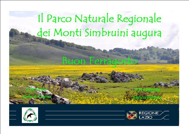 Auguri Di Ferragosto Parco Naturale Regionale Monti Simbruini